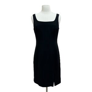 Hugo Buscati Black Silk Sheath Dress Size 6